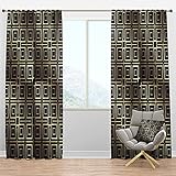 Maschinenwaschbar DesignQ Verdunklungsvorhang Golden Luxury Metallic Geometrics XII Mid-Century Modern