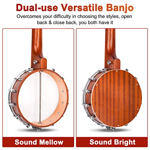 Banjo 4 Cordes Banjolele Banjolele 23 Pouces Portable Voyage Concert Banjo pour Débutant Adultes by Vangoa - Les Beatles, Paul McCartney, John Lennon, RIngo Starr, George Harrison Banjo 4 Cordes Banjolele Banjolele 23 Pouces Portable Voyage Concert Banjo pour Débutant Adultes by Vangoa – Image 6