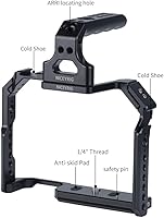 Vista 6 de NICEYRIG Soporte de jaula para Canon EOS 90D/80D/70D, con empuñadura superior ergonómica - 504