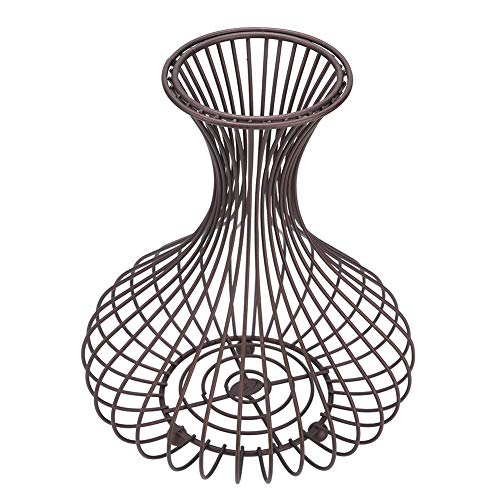 TOPINCN Barril Vino Corcho Soporte Hierro Botella Vino Barril Corcho Retrol Florero Forma Tapón Almacenamiento Cesta Recogida Contenedor