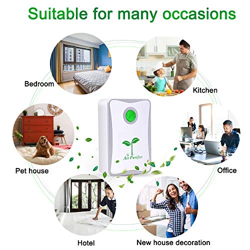 Belita Amy Air Purifier, Plug in Air Purifier for Home Mini Portable Silent Air Purifier Travel-Size Air Cleaner for House Bedroom Bathroom Kitchen Remove Pet Smell Cigarette Smoke Odor