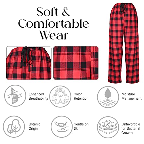 Men's Cozy Plaid Pants - Soft Flannel Pajama Bottom4