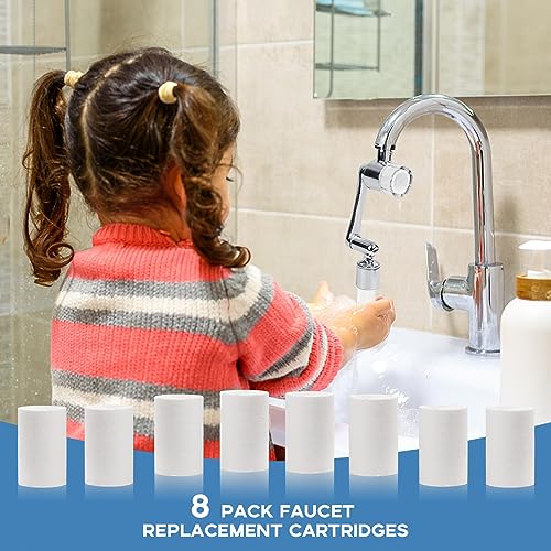 Filtered Water Flow from Faucet