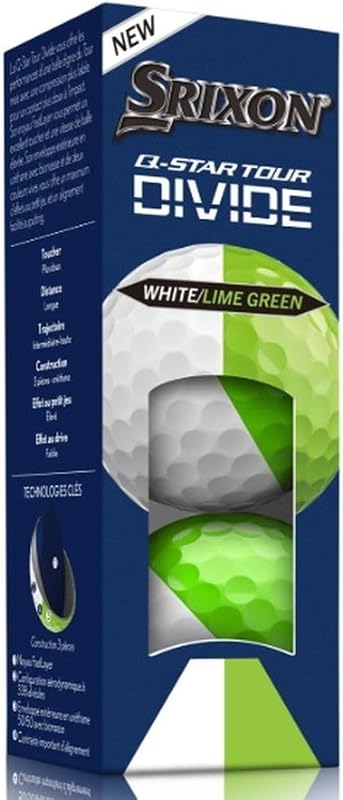 Q-Star Tour Divide Golf Balls (White/Green, 3pk) 1 Sleeve 2026