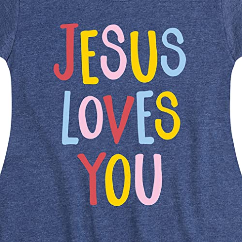 Instant Message - Jesus Loves You - Toddler & Youth Girls Fit & Flare Dress3