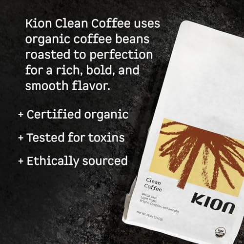 Kion Clean Coffee - Café Orgánico en Grano - Tostado Suave - 12 Oz miniatura 2