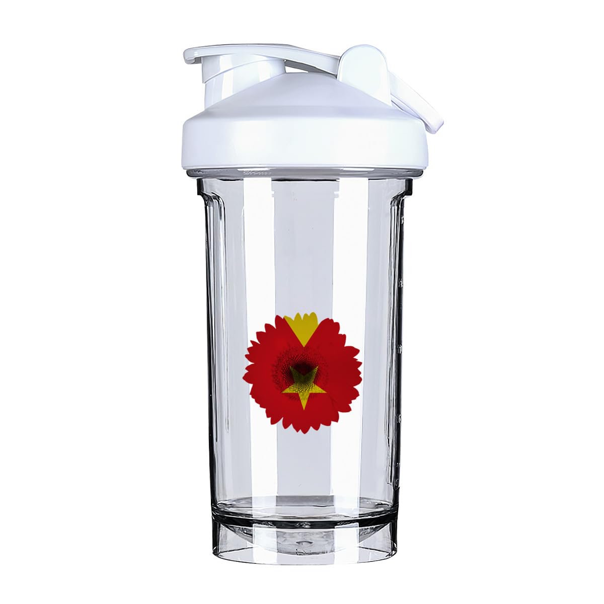 Flower Tigray Flag 18 Ounce Shaker Bottle Drink Mixer Leak-proof Pre Workout Protein Shakes Meal Replacement Shakes Bottles 500ML/18 Oz White
