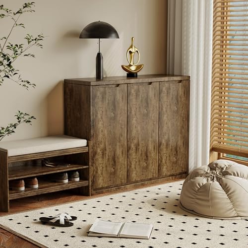 Abyssaly Klebefolie Möbel Holzoptik, Möbelfolie Selbstklebend Folie, Dekorfolie Holzmaserung Tapete, Vintage Braun Möbelaufkleber für Möbel Küche Küchenschrank Wand 90cmX300cm