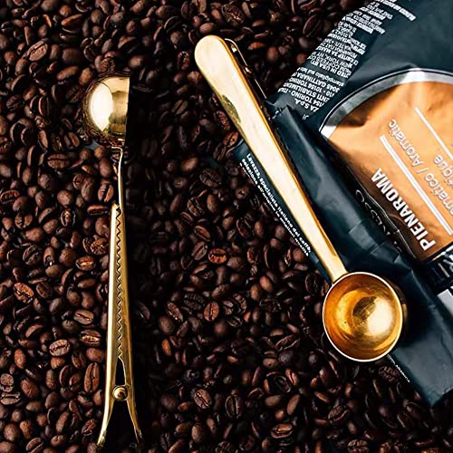 Coffee Measuring Spoon With Alligator Clip For Coffee Bag, 304 Stainless Steel Long Handle Measuring Scoop For Tea Or Coffee Beans - 3 Pack #TOP6