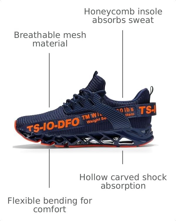 Image of TSIODFO Men's Running Walking Fashion Sneakers