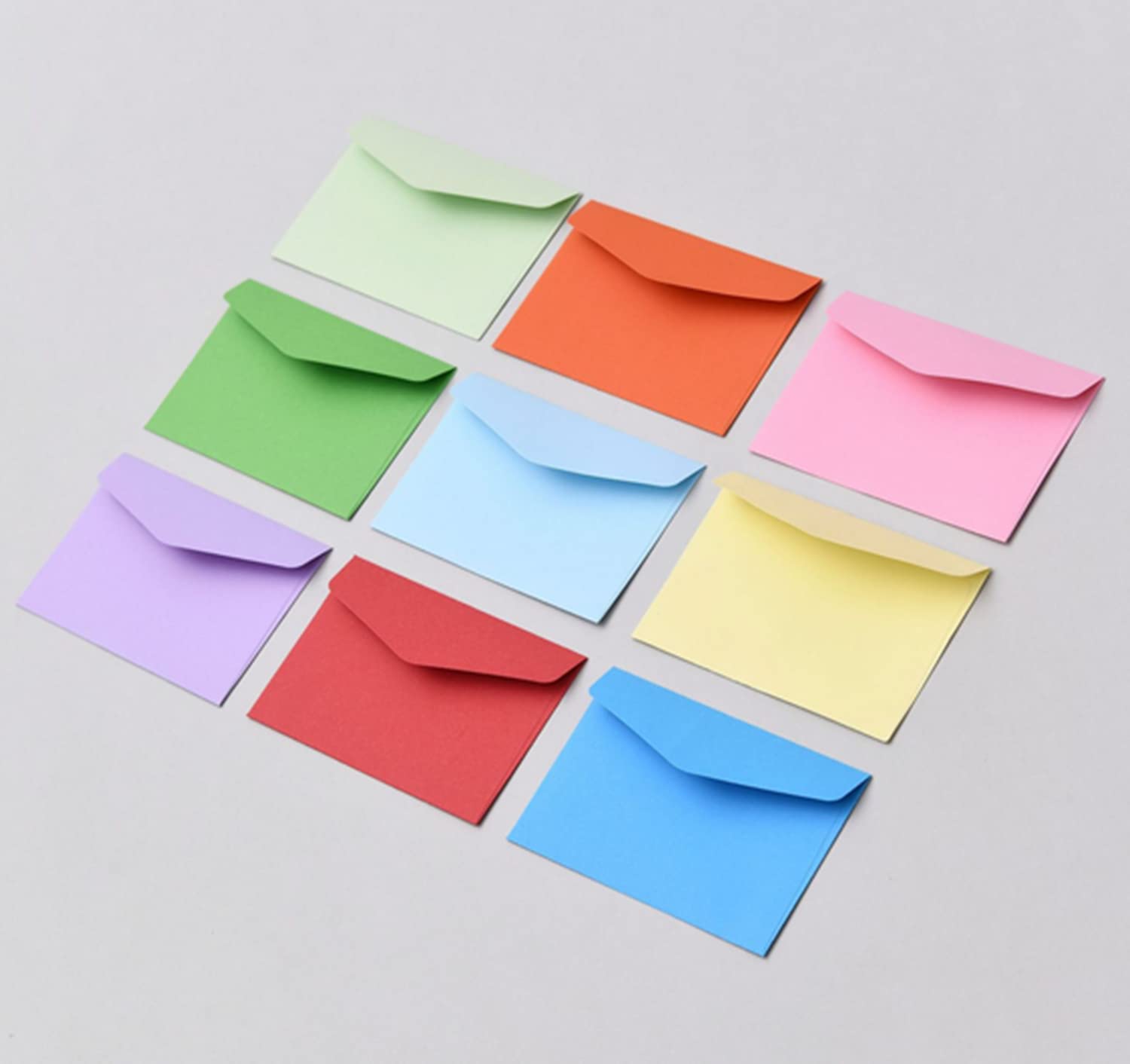 Lot De 70 Enveloppes Colorées 11,5x8,2cm + Autocollants - Pour Invitations Et Cadeaux
