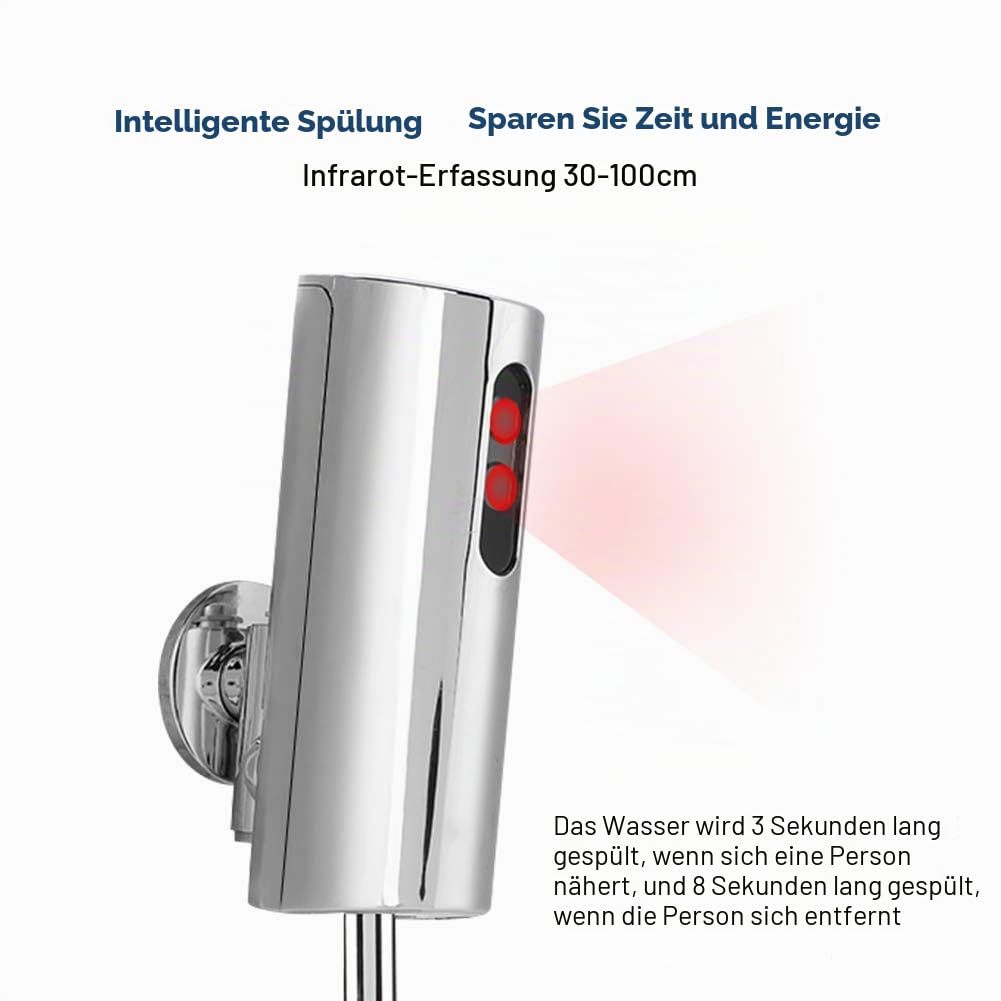 Automatischer Urinal Spülventil Sensor für die Wandmontage Intelligentes berührungsloses Urinal Spülventil für Badezimmer Wasser sparendes Auto Urinal Spülset