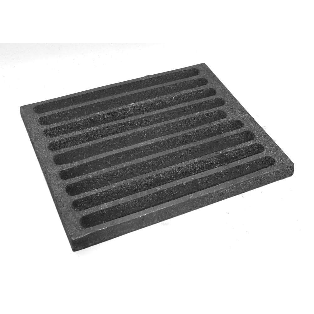 SEZAM Griglia in Ghisa, 28 x 23 cm, Metallizzato, Adatta per Forno e Camino
