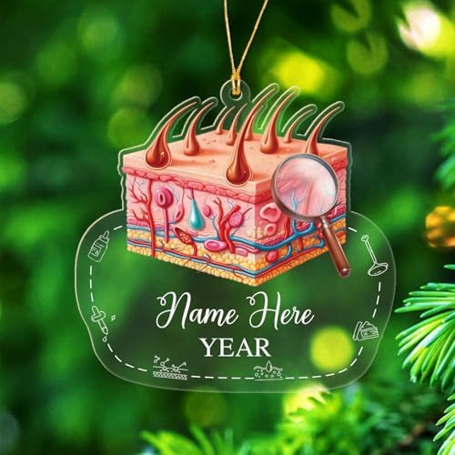 Ornement personnalisé en forme de dermatologue pour Noël 2025 – C...