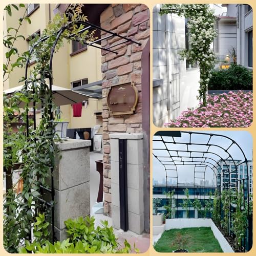 Arco de jardín de metal duradero con estructura robusta para pérgola exterior 5
