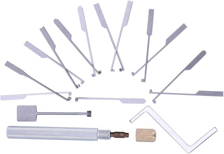 Loboo Idea 15pcs Dimple Kaba Lock Pick Set - Kaba Lock Opener for Beginner and Pro Locksmiths