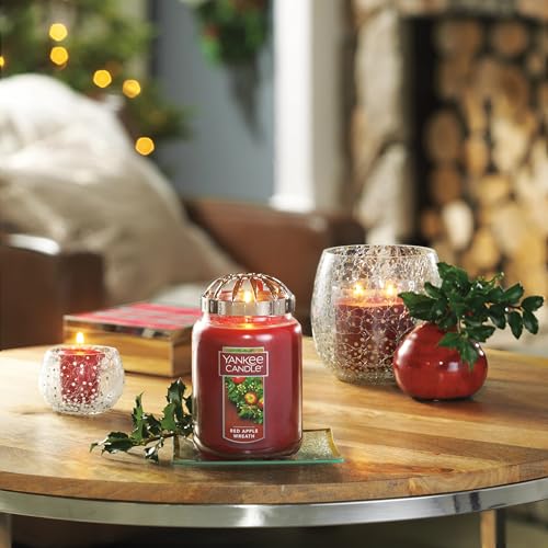 Yankee Candle Apple Wreath Scented Classic 22oz Large Jar Single Wick Candle Over 110 Hours of Burn Time | Holiday Gifts for All