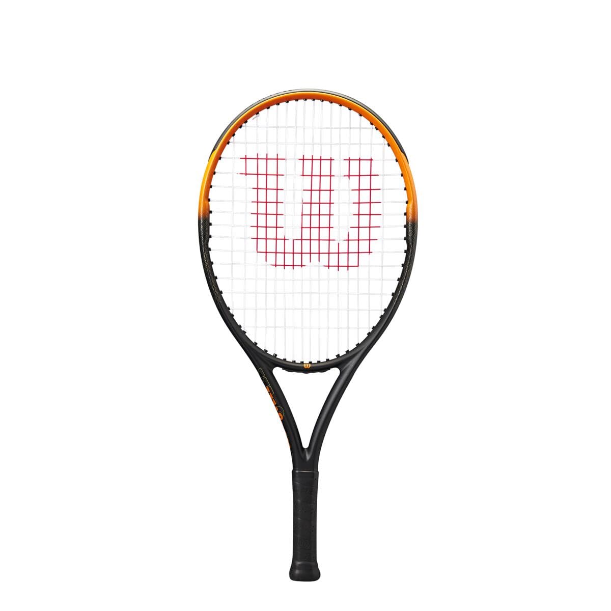Wilson Burn Spin Jr 24 Tennis Racket, For Effortless Power and Precision Spin, Exceptional Agility, Enhanced Sweet Spot, Colour: Black/Orange, Size: 24