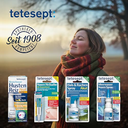 tetesept Nasen Wundsalbe I Für trockene & wunde Nasenhaut I Wund und Heilsalbe mit Dexpanthenol | Ideal bei Erkältung & Schnupfen I Heilt, pflegt und schützt | Nasensalbe für Kinder & Erwachsene | 5g