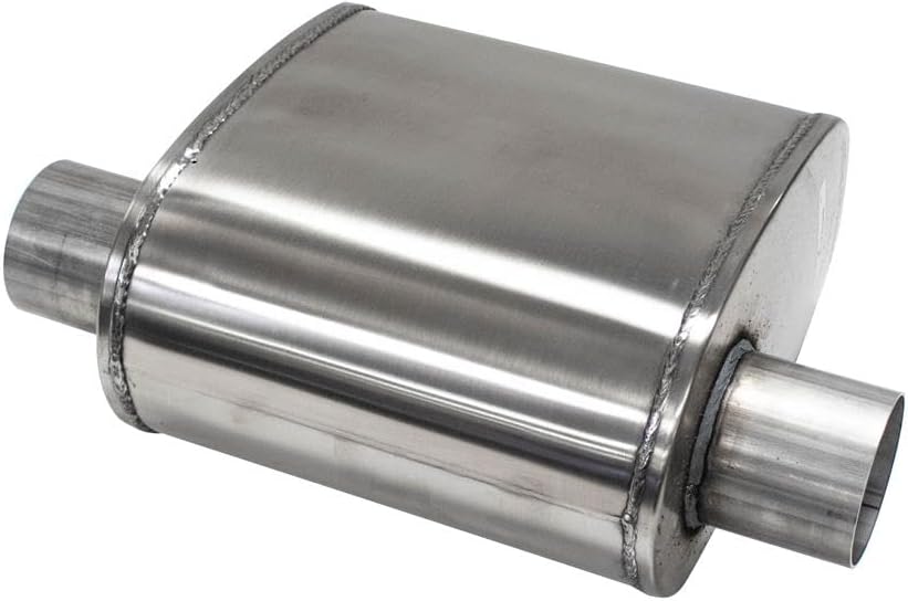CORSA EXHST Corsa - Custom Sport Muffler 304SS 2.5in Offset In / 2.5in Offset Same Side Out 10in Length (CP250SS)