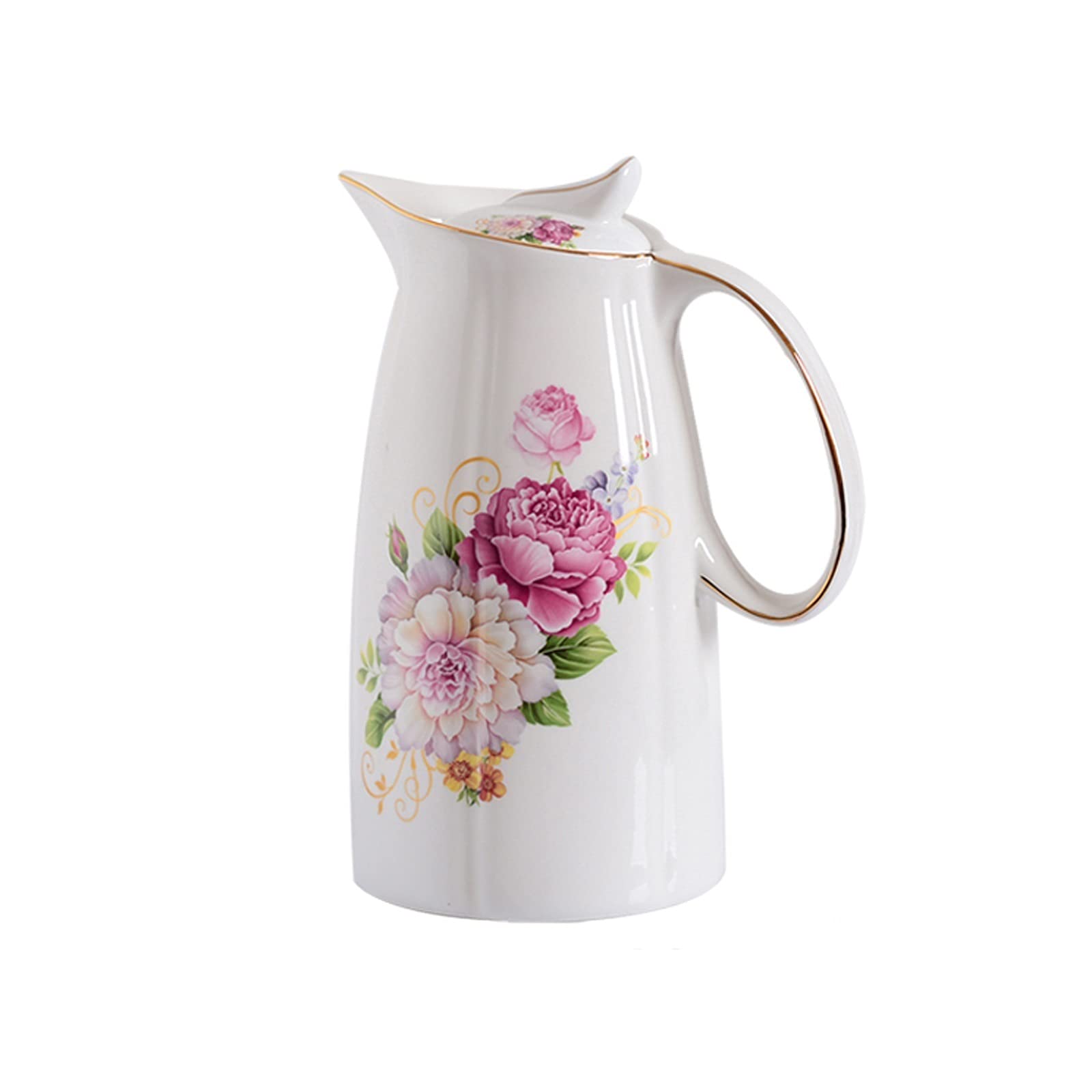 Pichets Pichet en céramique de Grande capacité avec Manche en céramique à Haute température résistante aux Boissons for Le Lait de thé Pot de Jus (Color : B, Size : 1.5L)