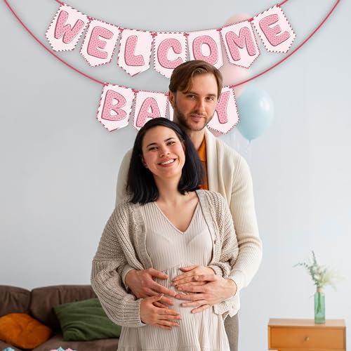 Image of Wobbox Baby Shower Bunting Banner,Godh Bharai Caremony Banner, Baby Shower Decoration For a Memorable Celebration, Baby Shower Decorations Items-(FP1176)