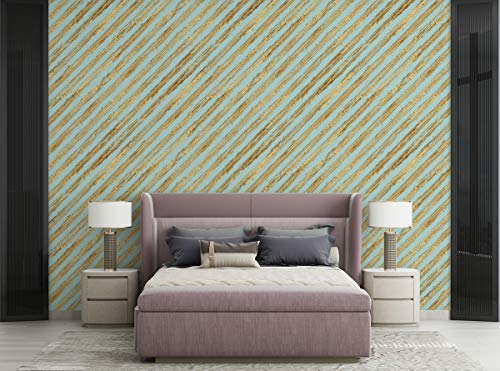 Image of DWELLSINDIA Diagonal Striped Self Adhesive Wallpaper Waterproof, Scratch Resistant, Laminated 41cm x 244cm
