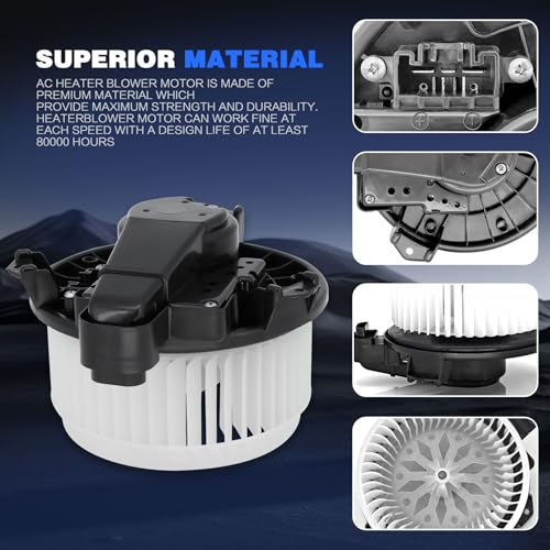 Image of 700215 Front HVAC Blower Motor for Toyota Tundra 2007-2020 | Fit for Toyota Camry 4Runner Highlander Venza Avalon 2005-2018, Lexus ES300h 2013, Dodge, Replace PM9351 75830 871030E040