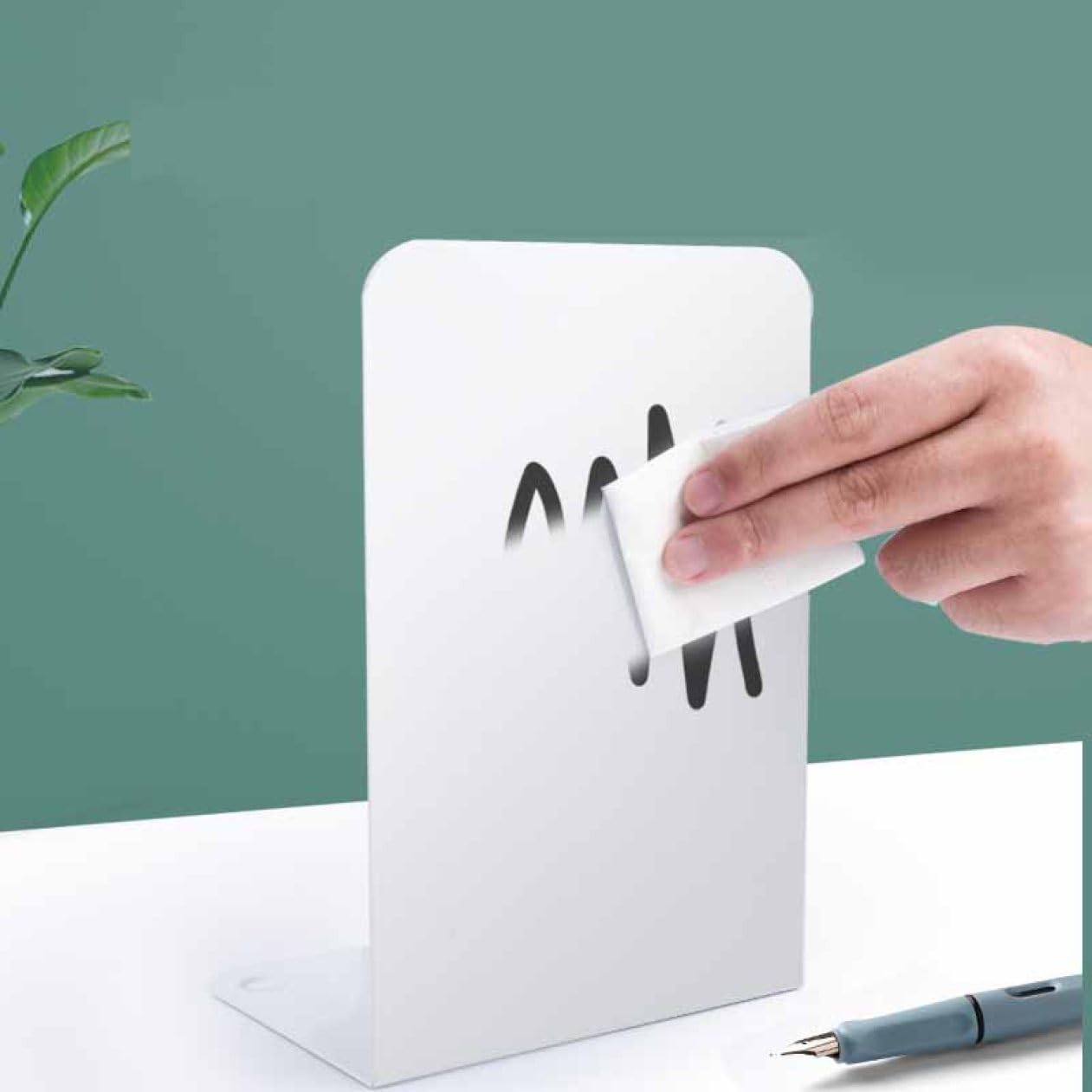 Amazon.co.jp: MJKQ9 ブックスタンド 白 大 ブックエンド F*2
