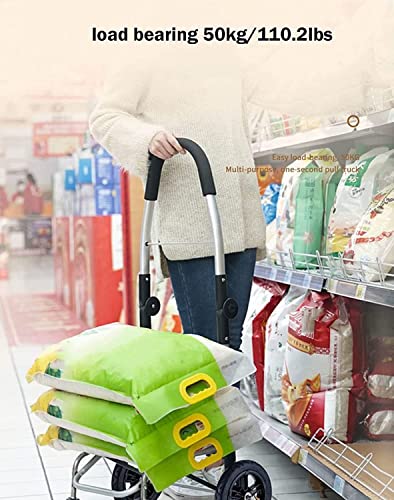 einkaufstrolley klappbar Zusammenklappbarer Einkaufswagen Einkaufssackkarre Faltbarer Allzweckwagen Mit Rädern… – Bild 3