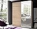 Produktbild Schwebetürenschrank "VICTOR 2" Kleiderschrank Schrank Schlafzimmer Eiche Sonoma Spiegel 170cm