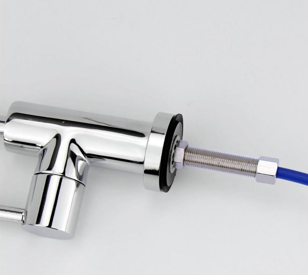 smardy UNO701 Robinet à osmose en laiton chromé – Robinet pivotant à 360° pour système d'osmose inverse et filtre à eau – Adaptateurs pour tuyaux de 1/4" et 3/8" inclus