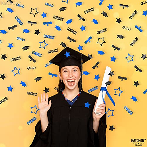 Image of Graduation Decorations 2026 | Blue and Black Congrats Grad Confetti 2026 - Pack of 1300 | Graduation Confetti 2026 | 2026 Graduation Table Decorations, Graduation Confetti Class of 2026, KatchOn