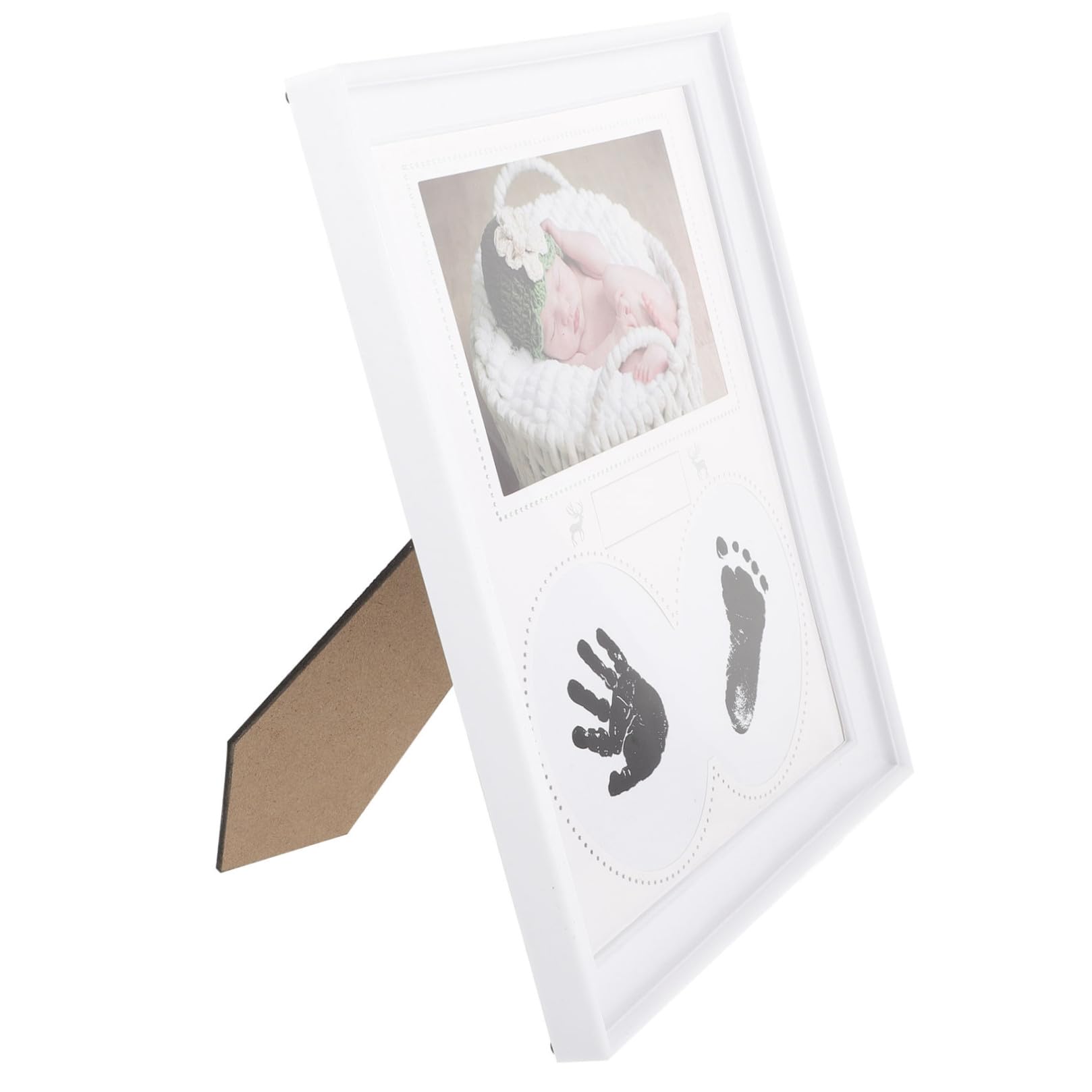 Cadre Photo Personnalisé Blanc Cadre Souvenir Naissance pour Mains et Décoration Maison et Naissance
