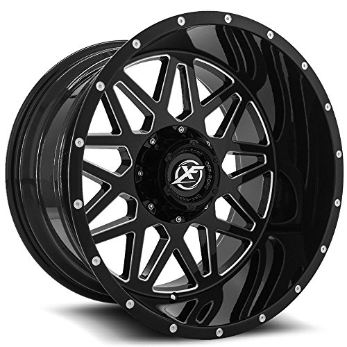 Xf Off-Road Xf-211 22X12 6X135 6X139.7-44 Cb 106.4 Gloss Black & Milled