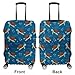 Meaudiwes Fashion Luggage Cover Washable Suitcase Protector Travel Suitcase Covers Fits 26-28 Inch Luggage Teal Sea Turtles Baggage Covers (L)