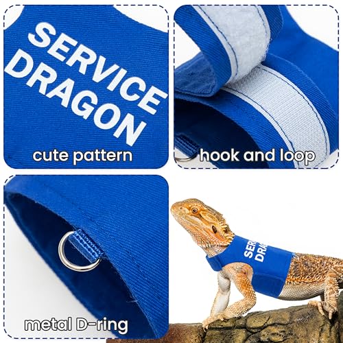Image of Bearded Dragon Harness and Leash Set - Escape Proof Adjustable Lizard Reptiles Harness with 5 ft Short Leash for Walking Outdoor