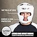 Elite Sports Best Boxing Headgear, Training Sparring Safety Head Guard for MMA, Kickboxing Trainees, Muay Thai, and Boxing for Adult Men (White)