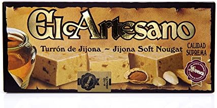 El Artesano pack with 12 units of Jijona Soft Almond Turron (Turron de Jijona) 7 Oz (200 G) each unit