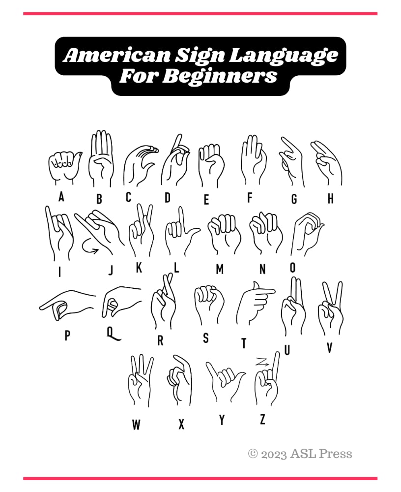 Amazon.com : American Sign Language for Beginners Poster