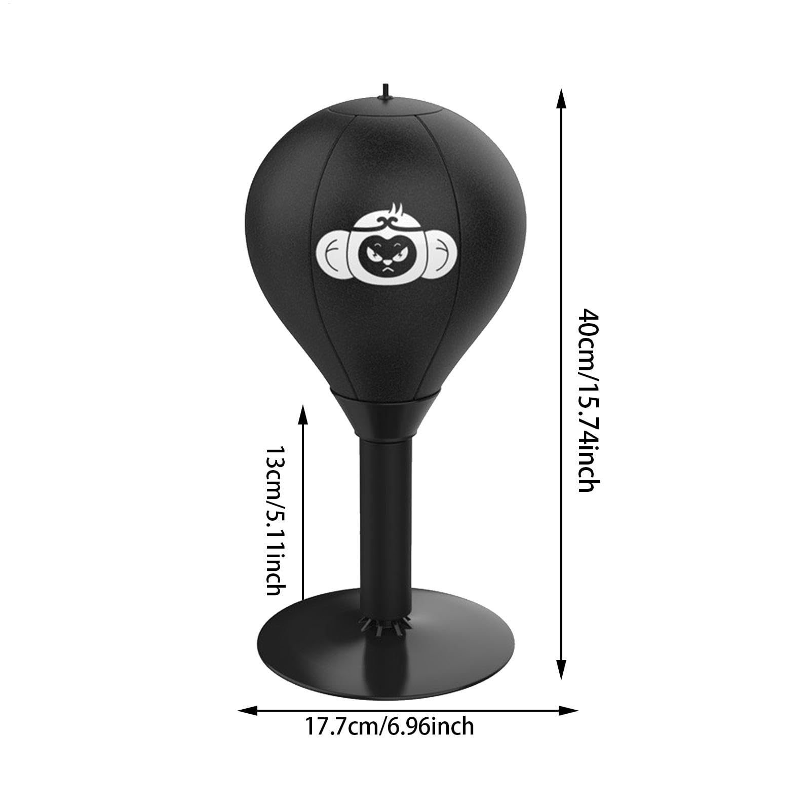 Desktop Punching Bag, Suction Cup Table Boxing Ball, Thickened Heavy Duty Stress Relief Punching Bag, 15.75x6.97 Inches, Versatile Ideal for Home, Office, Workplace