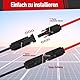 Solar Doppel Kabeldurchführung, Dachdurchführung Solar Wasserdicht mit ABS Gehäuse, 10Ft 10AWG Solar Verlängerungskabel, Solarmodule Kabelverbinder für Wohnmobile, Boote, Fahrzeuge