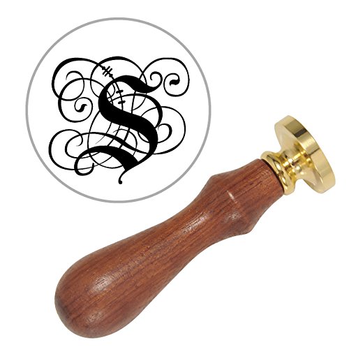 Yoption Letter S Wax Seal Stamp, Vintage Initial Alphabet Sealing Stamp Brass Head Wooden Handle For Wedding Party Invitations, Envelope, Christmas Card, Gift Wrap #TOP1