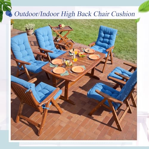 Image of Juexica SKU Blue 17 x 17 Inch 4 Sets Outdoor Patio Chair Cushion
