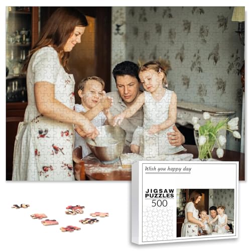 PSUNEY Puzzle Personalizado con Foto Favorita de 35/70/120/200/300/500/1000/1500/2000/3000 Piezas Rompecabezas para Montar Regalo Original Diferentes Tamaños Disponible