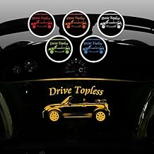 Windrestrictor - Wind Deflector for Convertible Compatible with 2005-2012 Mini Cooper Roadster 2-Seater- Laser-Etched Design - Amber Lighting - Option 2