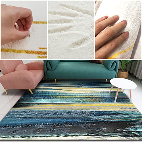 Tapis de salon patchwork abstrait vintage, la douceur haut de gamme - 3
