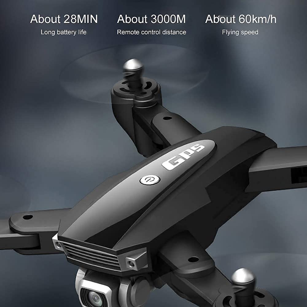 GPS Drone for Kids Adults with 6K HD Camera Adjustable Foldable RC Quadcopter for Beginners with 50 Mins Flight Sensor Trajectory Flight 3000M Remote Control Distance