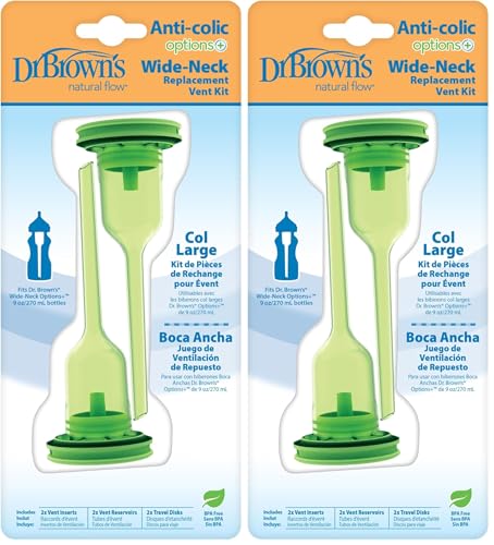 Image of Dr. Brown's Options+ Wide-Neck Replacement Kit, 9 Ounce (Pack of 2)