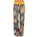 GoodLock Clearance! Womens Wide Leg Lounge Pants Comfy Stretch Floral Print Drawstring Palazzo Pants (Yellow, X-Large)